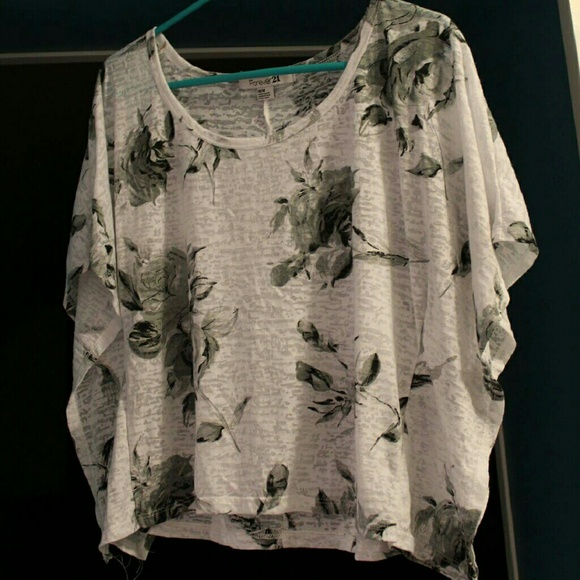 Forever 21 flowey poncho shirt