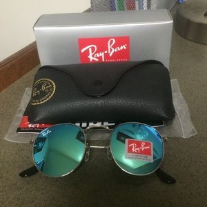 Blue/green round Ray-ban sunglasses