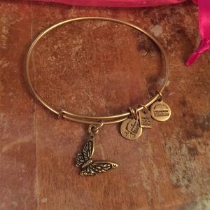 Alex & Ani Butterfly Bracelet in Gold