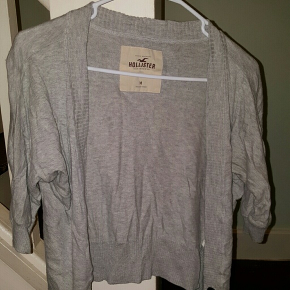 Gray Hollister short sleeve cardigan
