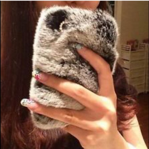 iPhone 6 Plus / 6s Plus Fur Case ❤️ Gray ❤️