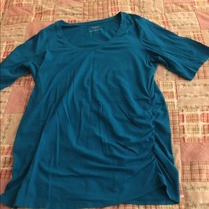 Turquoise blue Motherhood maternity/nursing top.
