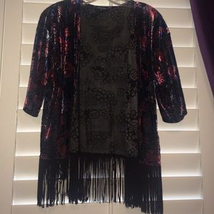 Topshop velvet kimono