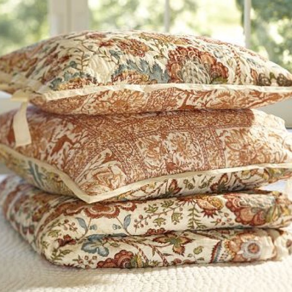 Pottery Barn Quilt & 2 Euro Shams