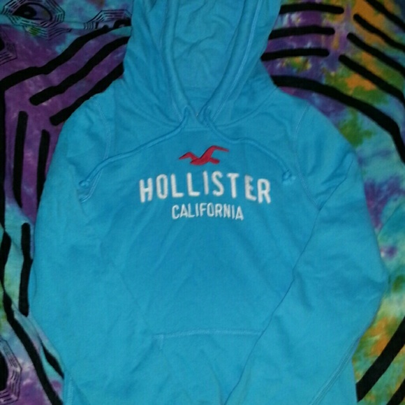 Aqua soft Hollister hoodie