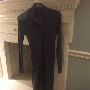 BCBG MaxAzria long charcoal sweater