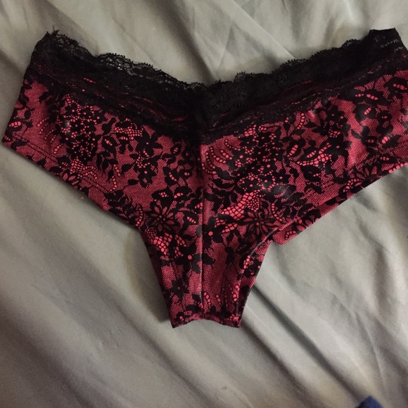 pink and black panties