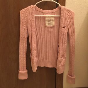 Light Pink Hollister Buttoned Down Sweater
