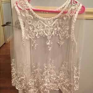 Sheer blouse with beautiful lacing design