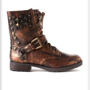 #MilitaryBootSeason M.I.A Copper Embellished boot