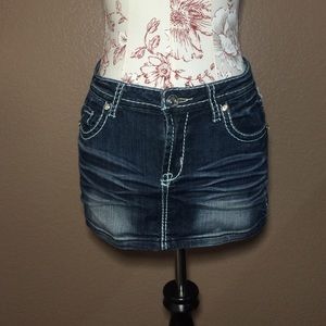 Denim mini skirt