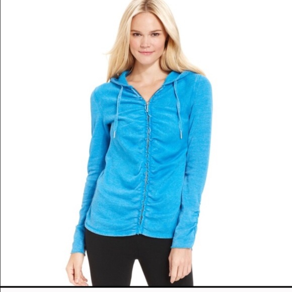 Express Tops - Express ruched hoodie (pink)