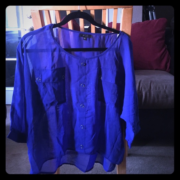 Royal blue blouse