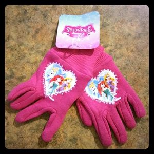 Nwt Disney Princess Pink Gloves