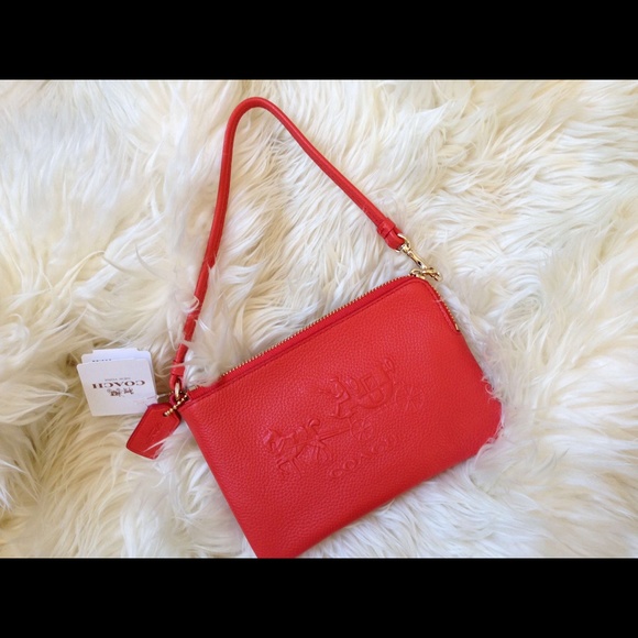 NWT Coach leather wristlet