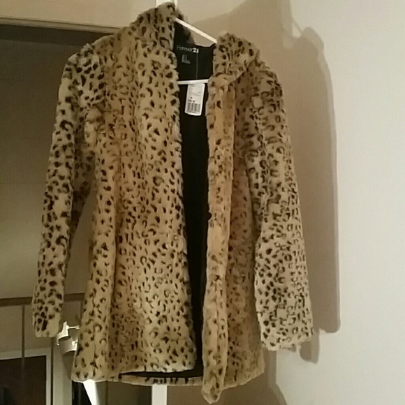 Leopard print winter coat