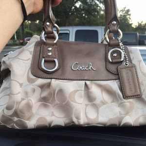Metallic coach purse