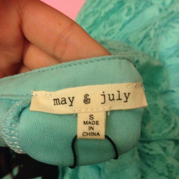 May & July Aqua Colored Top - Picture 4 of 4