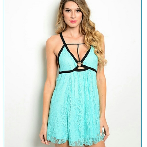 May & July Aqua Colored Top - Picture 1 of 4