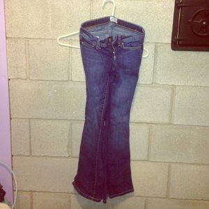 Blue boot cut jeans:)