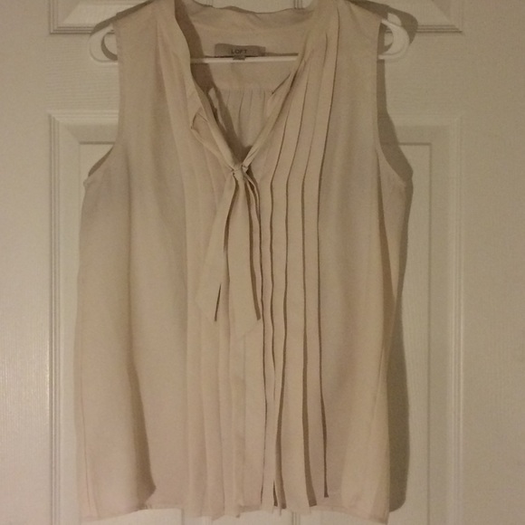 White sleeveless blouse from LOFT