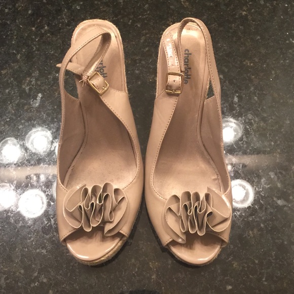 Charlotte Russe tan wedges