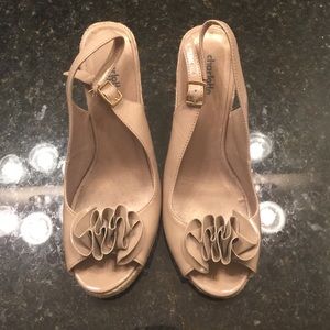 Charlotte Russe tan wedges