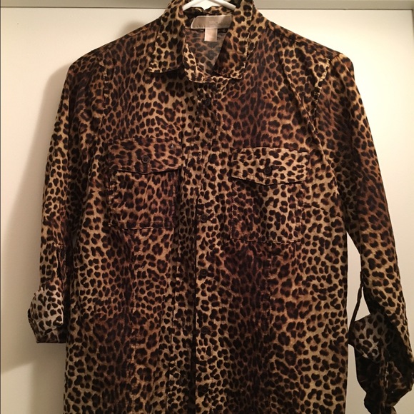 Michael Kors leopard blouse - Picture 1 of 2
