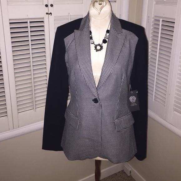 Vince Camuto black and white blazer