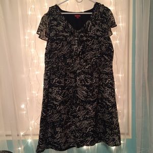 black and white casual dress