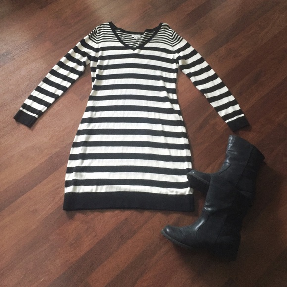 Black & White Sweater Dress