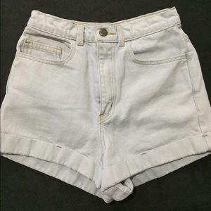 American Apparel high waisted jean shorts size 26