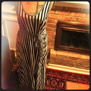 Navy and white stripe maxi by Gap. Size L