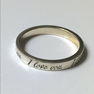 Tiffany Notes "I love you" ring (size 6)