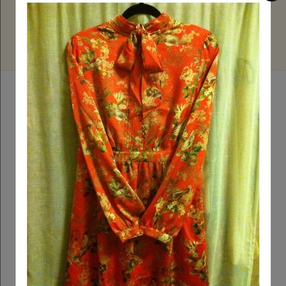 Forever 21 orange flower dress very pretty. Large