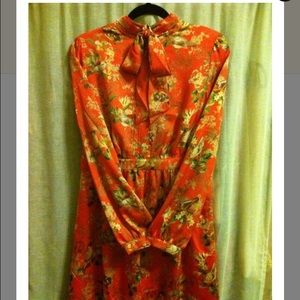 Forever 21 orange flower dress very pretty. Large