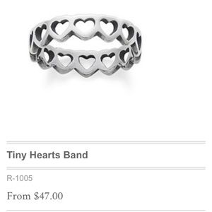 JAMES AVERY .925 Sterling Silver Tiny Hearts Band