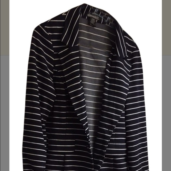 Navy and white striped blazer XL