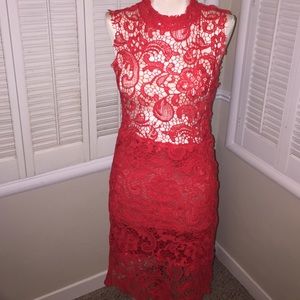 Sexy red cocktail dress