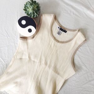 Blast- Crinkle knit stretch tank business casual