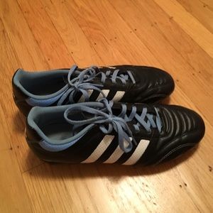 Blue Black and White Cleats