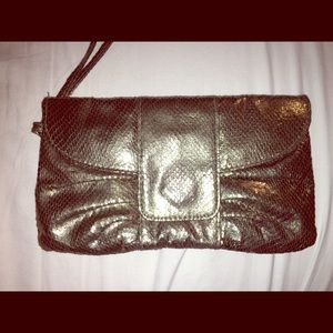 SOLD Gold Wristlet