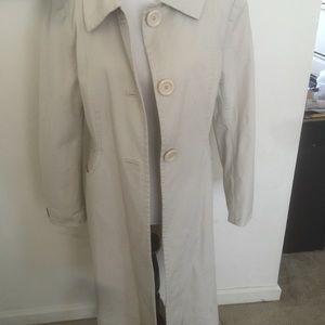 H & M off white long coat