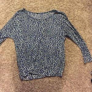 3/4 Sleeve Animal Print Shirt
