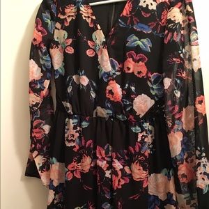 Long sleeve floral dress