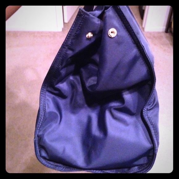 Navy Large Tory Burch Ella Tote (Corners)