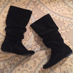Black Suede Tall Boots!