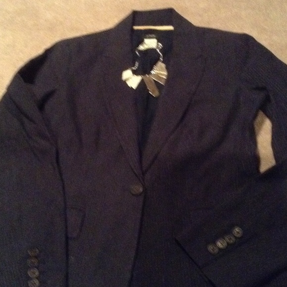 J Crew Navy/white pinstripe blazer!