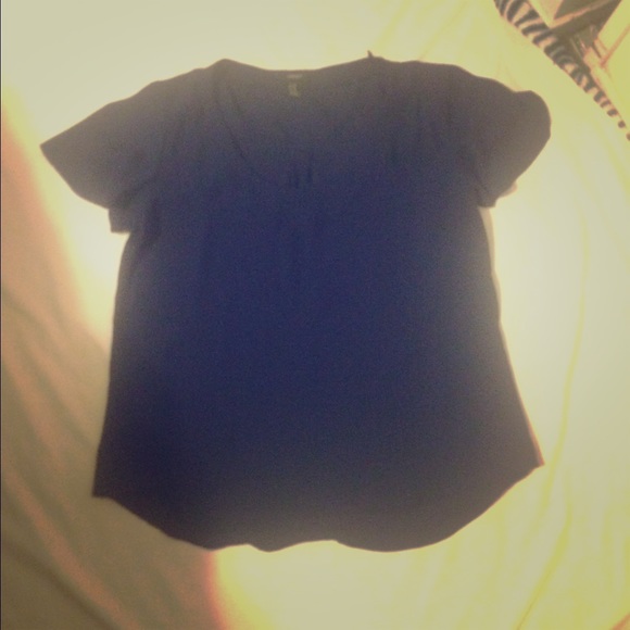 Navy blue chiffon shirt