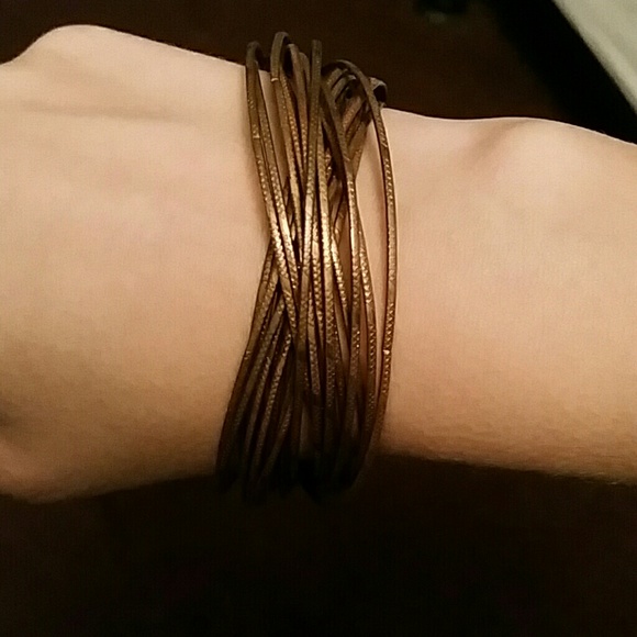Brass Copper Bangle Bracelet